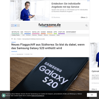 Samsung Galaxy S20-EnthÃ¼llung- So kannst du sie sehen - futurezone.de