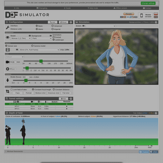 DOF simulator - Camera depth of field calculator with visual background blur and bokeh simulation.