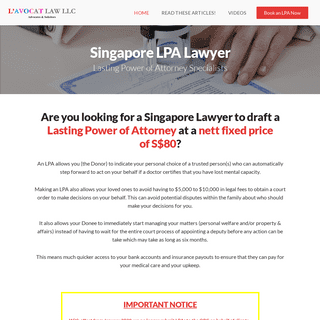 Cheap Lasting Power of Attorney - Cheap LPA Singapore