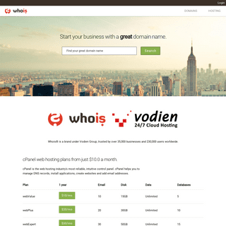 WhoisÂ® - Whois Pty Ltd. Start your business with a great domain name.