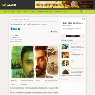 A complete backup of www.sify.com/movies/mafia-review-all-style-and-no-substance--review-tamil-ucvh1xfbibadg.html