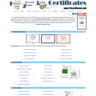 A complete backup of 123certificates.com