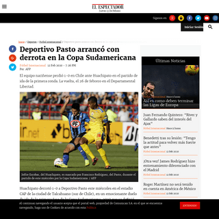 A complete backup of www.elespectador.com/deportes/futbol-internacional/deportivo-pasto-arranco-con-derrota-en-la-copa-sudameric
