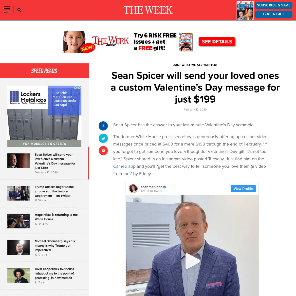 A complete backup of theweek.com/speedreads/895504/sean-spicer-send-loved-ones-custom-valentines-day-message-just-199