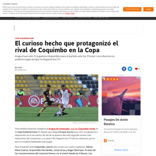 El curioso hecho que protagonizÃ³ el rival de Coquimbo en la Copa - AS Chile