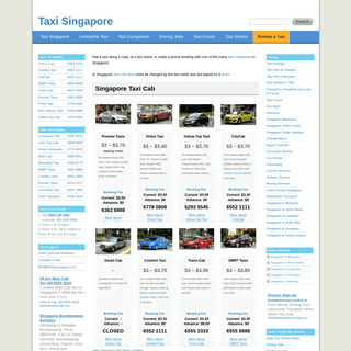 Taxi Singapore - Taxi cabs, fares, reservation & booking hot-lines, surcharges and more!