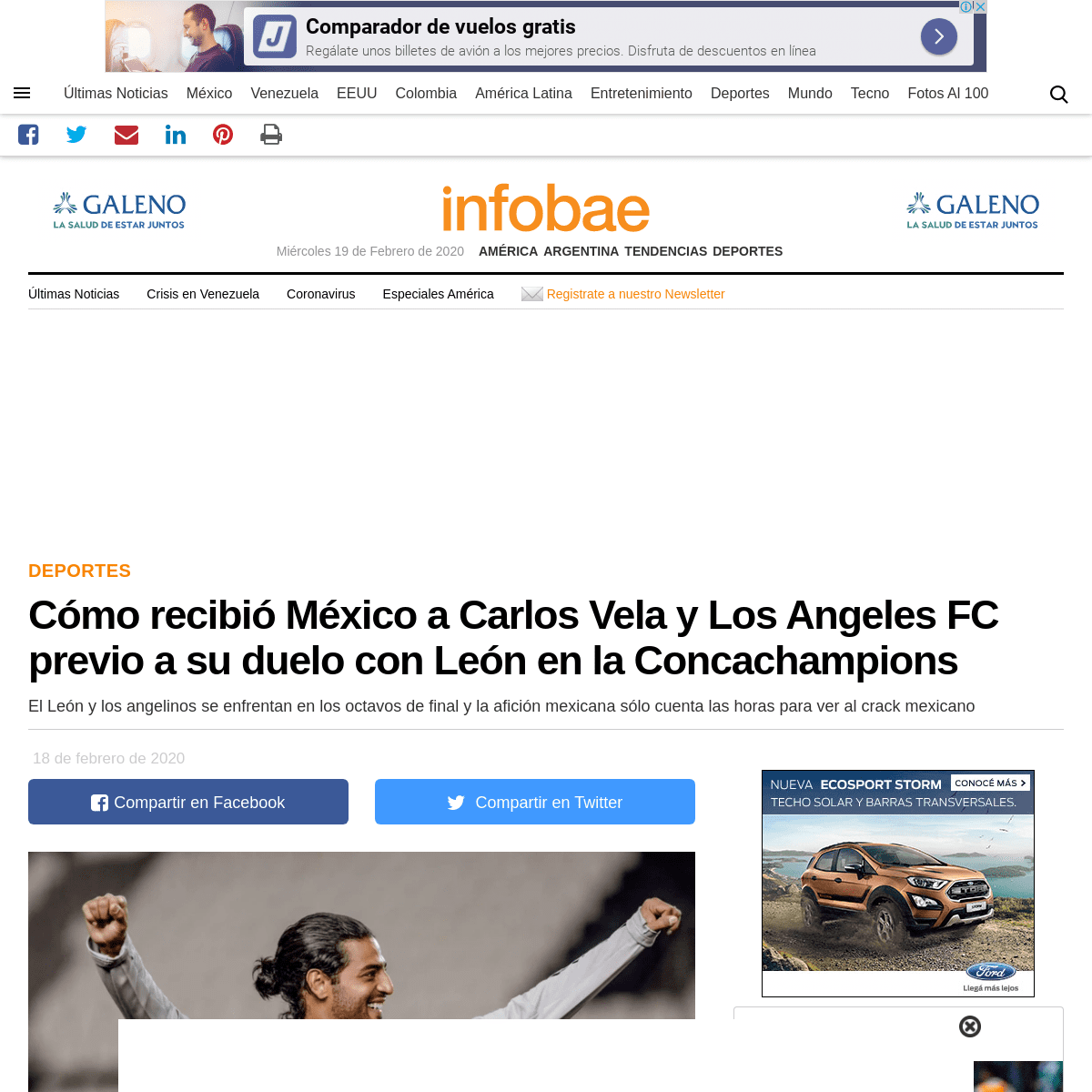 A complete backup of www.infobae.com/america/deportes/2020/02/18/como-recibio-mexico-a-carlos-vela-y-los-angeles-fc-previo-a-su-