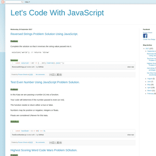 Let's Code With JavaScript