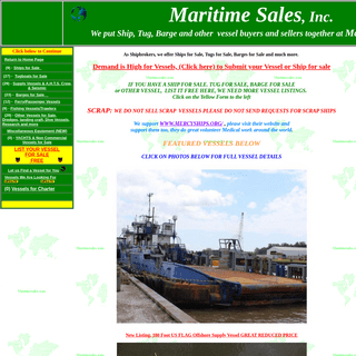 Maritime Vessels for Sale, Ship Sales, Ship Broker