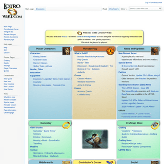 A complete backup of lotro-wiki.com