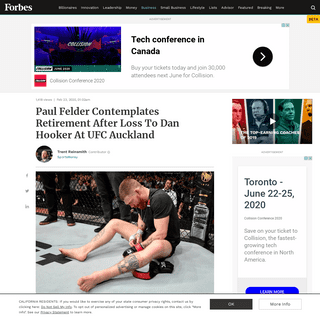 A complete backup of www.forbes.com/sites/trentreinsmith/2020/02/23/paul-felder-contemplates-retirement-after-loss-to-dan-hooker