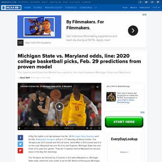Michigan State vs. Maryland odds, line- 2020 college basketball picks, Feb. 29 predictions from proven model - CBSSports.com