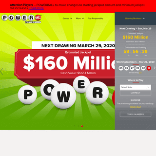 A complete backup of powerball.com