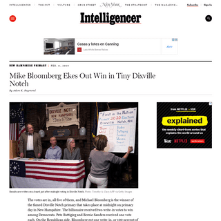 A complete backup of nymag.com/intelligencer/2020/02/dixville-notch-results-mike-bloomberg-wins.html