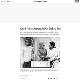A complete backup of www.nytimes.com/2020/02/19/arts/janet-dubois-dead.html