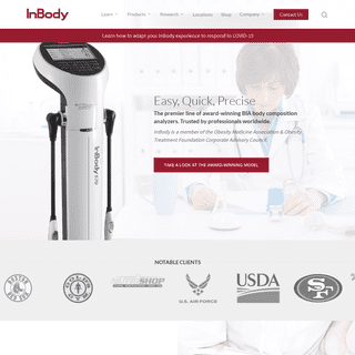 InBody USA - Accurate & quick segmental muscle, fat and water analysis