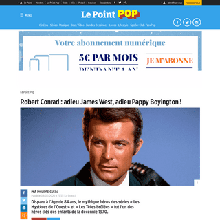 A complete backup of www.lepoint.fr/pop-culture/robert-conrad-adieu-james-west-adieu-pappy-boyington-09-02-2020-2361892_2920.php