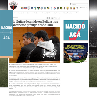 A complete backup of www.prensafutbol.cl/337532-luis-nunez-fue-detenido-en-bolivia-tras-mantenerse-profugo-desde-2018/