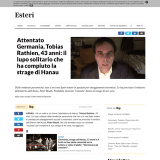 A complete backup of www.repubblica.it/esteri/2020/02/20/news/germania_hanau_killer_ritratto_strage_tobias_rathien-249049450/