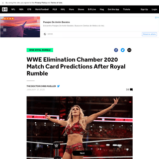 A complete backup of bleacherreport.com/articles/2873288-wwe-elimination-chamber-2020-match-card-predictions-after-royal-rumble