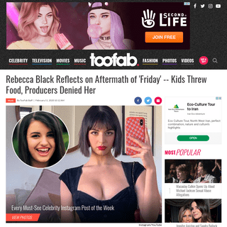 A complete backup of toofab.com/2020/02/11/rebecca-black-reflects-on-aftermath-of-friday-kids-threw-food-producers-denied-her/