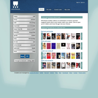 Whichbook - A new way of choosing what book to read next