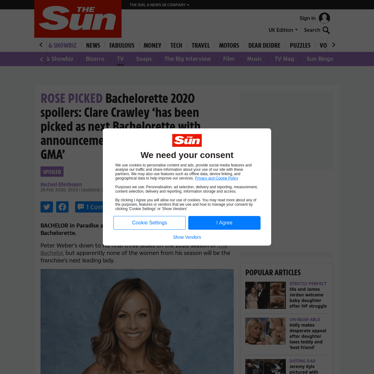A complete backup of www.thesun.co.uk/tvandshowbiz/11071318/bachelorette-2020-spoilers-clare-crawley-has-been-picked-as-next-bac