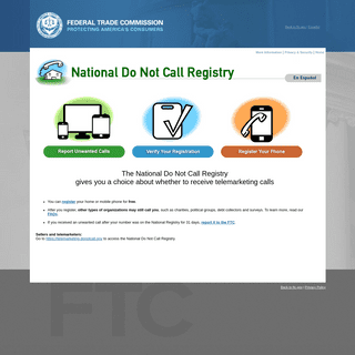 A complete backup of donotcall.gov