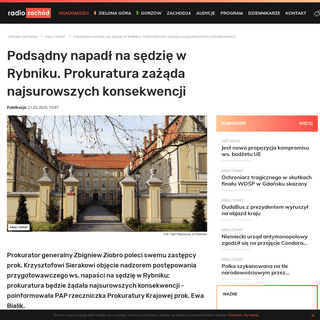 A complete backup of www.zachod.pl/172637/podsadny-napadl-na-sedzie-w-rybniku-prokuratura-zazada-najsurowszych-konsekwencji/