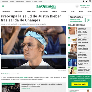 Preocupa la salud de Justin Bieber tras salida de Changes - La OpiniÃ³n