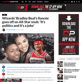 A complete backup of clutchpoints.com/wizards-news-bradley-beal-fiancee-goes-off-on-all-star-snub-its-politics-and-its-a-joke/