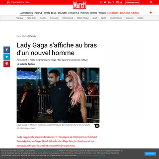 Lady Gaga s'affiche au bras d'un nouvel homme