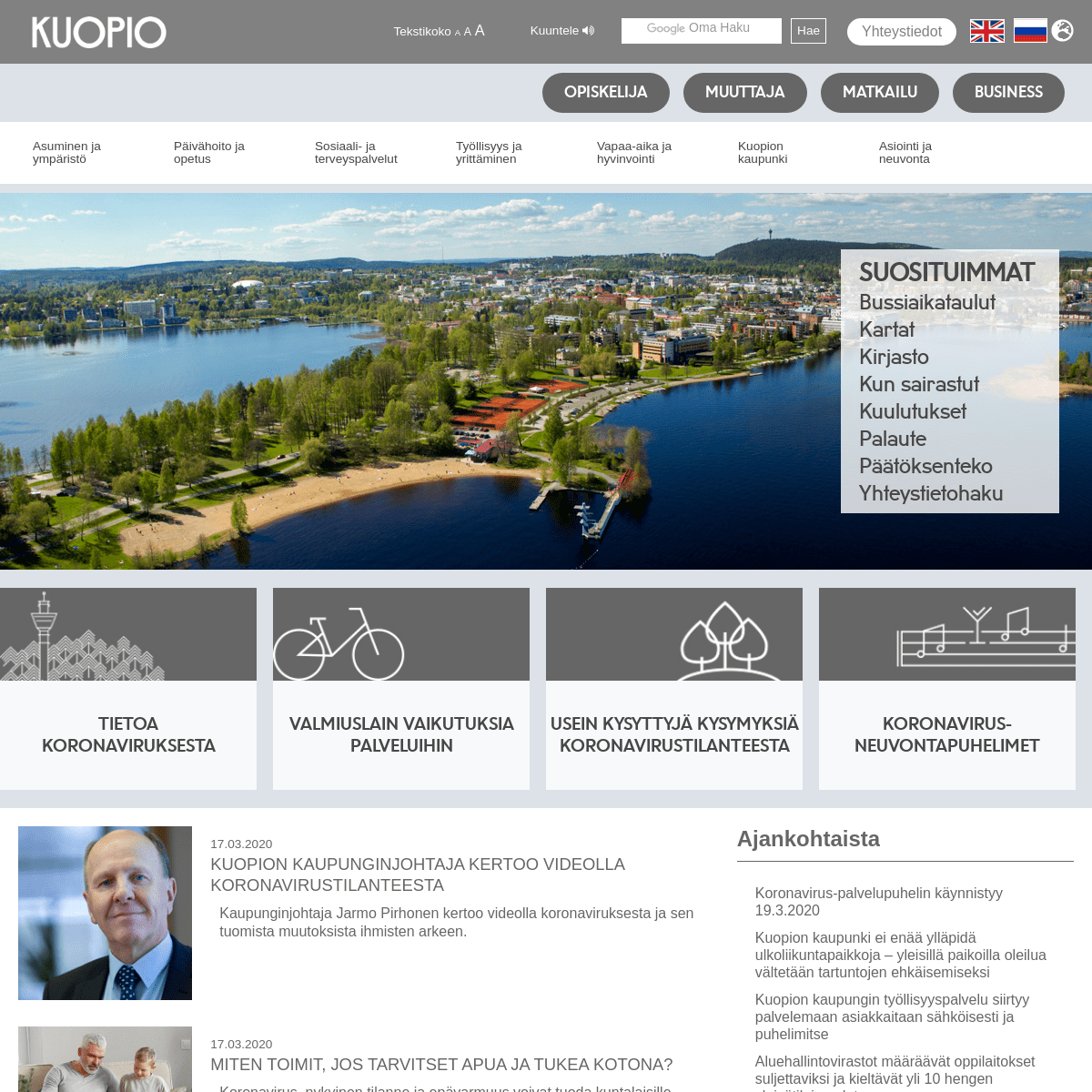 A complete backup of kuopio.fi