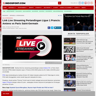 A complete backup of www.indosport.com/sepakbola/20200215/link-live-streaming-pertandingan-ligue-1-prancis-amiens-vs-psg