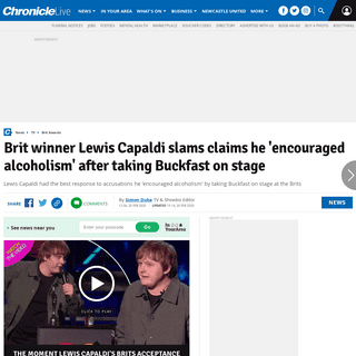 A complete backup of www.chroniclelive.co.uk/news/tv/lewis-capaldi-buckfast-brit-awards-17781924