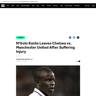 N'Golo Kante Leaves Chelsea vs. Manchester United After Suffering Injury - Bleacher Report - Latest News, Videos and Highlights