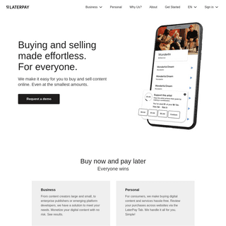 LaterPay â€“ Buying and selling made effortless. For everyone.