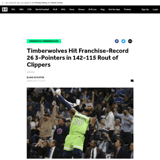 A complete backup of bleacherreport.com/articles/2875469-timberwolves-hit-franchise-record-26-3-pointers-in-142-115-rout-of-clip