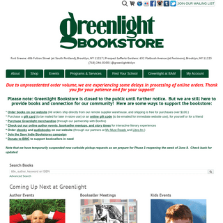 A complete backup of greenlightbookstore.com