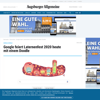 A complete backup of m.augsburger-allgemeine.de/panorama/Google-feiert-Laternenfest-2020-heute-mit-einem-Doodle-id56683731.html