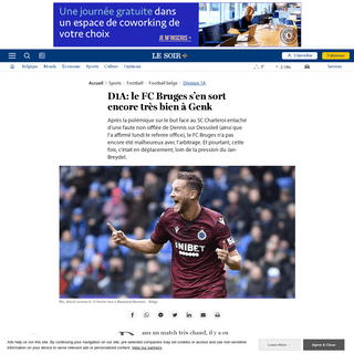 D1A- le FC Bruges sâ€™en sort encore trÃ¨s bien Ã  Genk - Le Soir Plus