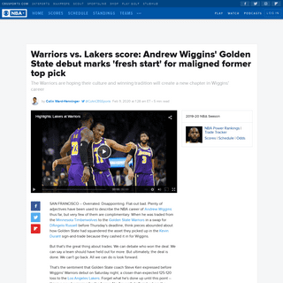 A complete backup of www.cbssports.com/nba/news/warriors-vs-lakers-score-andrew-wiggins-golden-state-debut-marks-fresh-start-for
