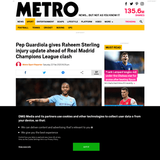 A complete backup of metro.co.uk/2020/02/22/pep-guardiola-gives-raheem-sterling-injury-update-ahead-real-madrid-clash-12285093/
