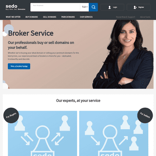 Sedoâ€™s domain brokerage team buys or sells domains on your behalf