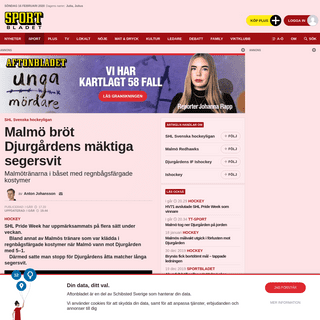 A complete backup of www.aftonbladet.se/sportbladet/hockey/a/Jo46rP/malmo-brot-djurgardens-maktiga-segersvit