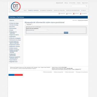 DT - Portal Institucional. DirecciÃ³n del Trabajo. Gobierno de Chile.