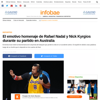 A complete backup of www.infobae.com/america/deportes/2020/01/27/el-homenaje-de-nick-kyrgios-a-kobe-bryant-antes-de-enfrentar-a-