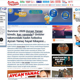A complete backup of www.sabah.com.tr/medya/2020/02/18/kadin-futbolcu-survivor-aycan-yanac-kimdir-ve-kac-yasinda-aycan-yanac-ner