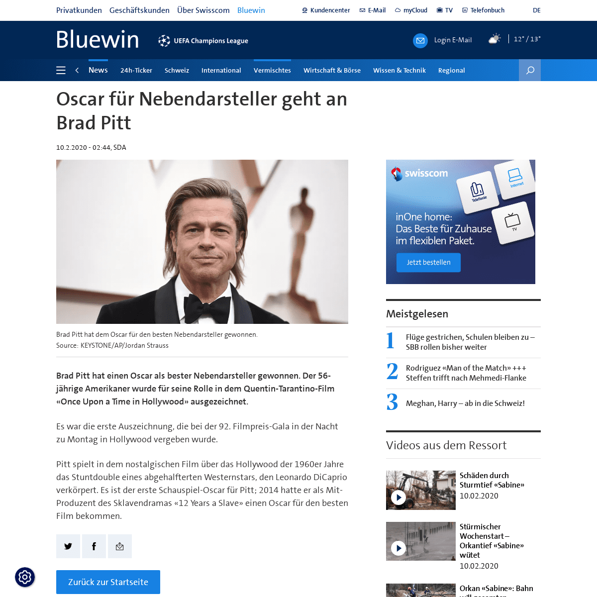 A complete backup of www.bluewin.ch/de/news/vermischtes/oscar-fur-nebendarsteller-geht-an-brad-pitt-355631.html