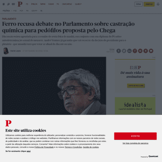 A complete backup of www.publico.pt/2020/02/27/politica/noticia/ferro-recusa-debate-parlamento-castracao-quimica-pedofilos-propo